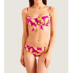 Aubade MaillotsCulotte de bain rose- Danse de feuilles