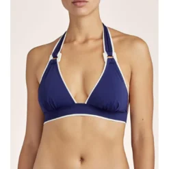 Aubade MaillotsHaut de maillot de bain triangle sans armatures bleu- LA BAIE DES VAGUES