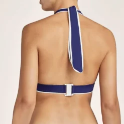 Aubade MaillotsHaut de maillot de bain triangle sans armatures bleu- LA BAIE DES VAGUES
