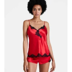 AubadeShort Rouge en soie- TOI MON AMOUR