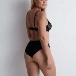 AubadeSlip brésilien en dentelle noir- ILLUSION FAUVE