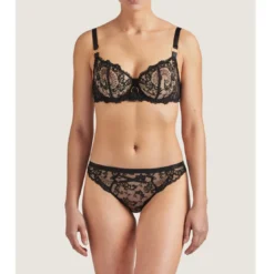 AubadeSoutien-gorge corbeille armatures noir- LA REINE DE LA NUIT