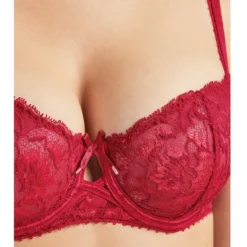 AubadeSoutien-gorge corbeille armatures rouge- AUBE AMOUREUSE
