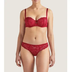 AubadeSoutien-gorge corbeille armatures rouge- AUBE AMOUREUSE