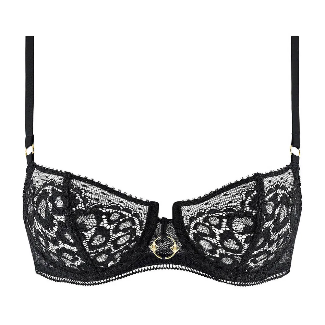 AubadeSoutien-gorge corbeille en dentelle noir- ILLUSION FAUVE