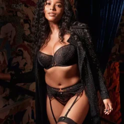 AubadeSoutien-gorge corbeille en dentelle noir- ILLUSION FAUVE