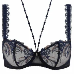 AubadeSoutien Gorge - Corbeille Armaturé - Noir bleu- Amour Précieux