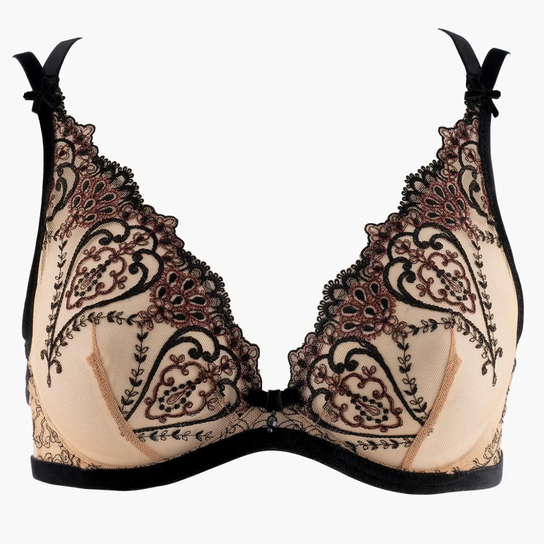 AubadeSoutien-gorge plongeant armatures beige- COEURS ENLACES