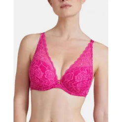 AubadeSoutien-gorge plongeant armatures en dentelle Rose - ROSESSENCE