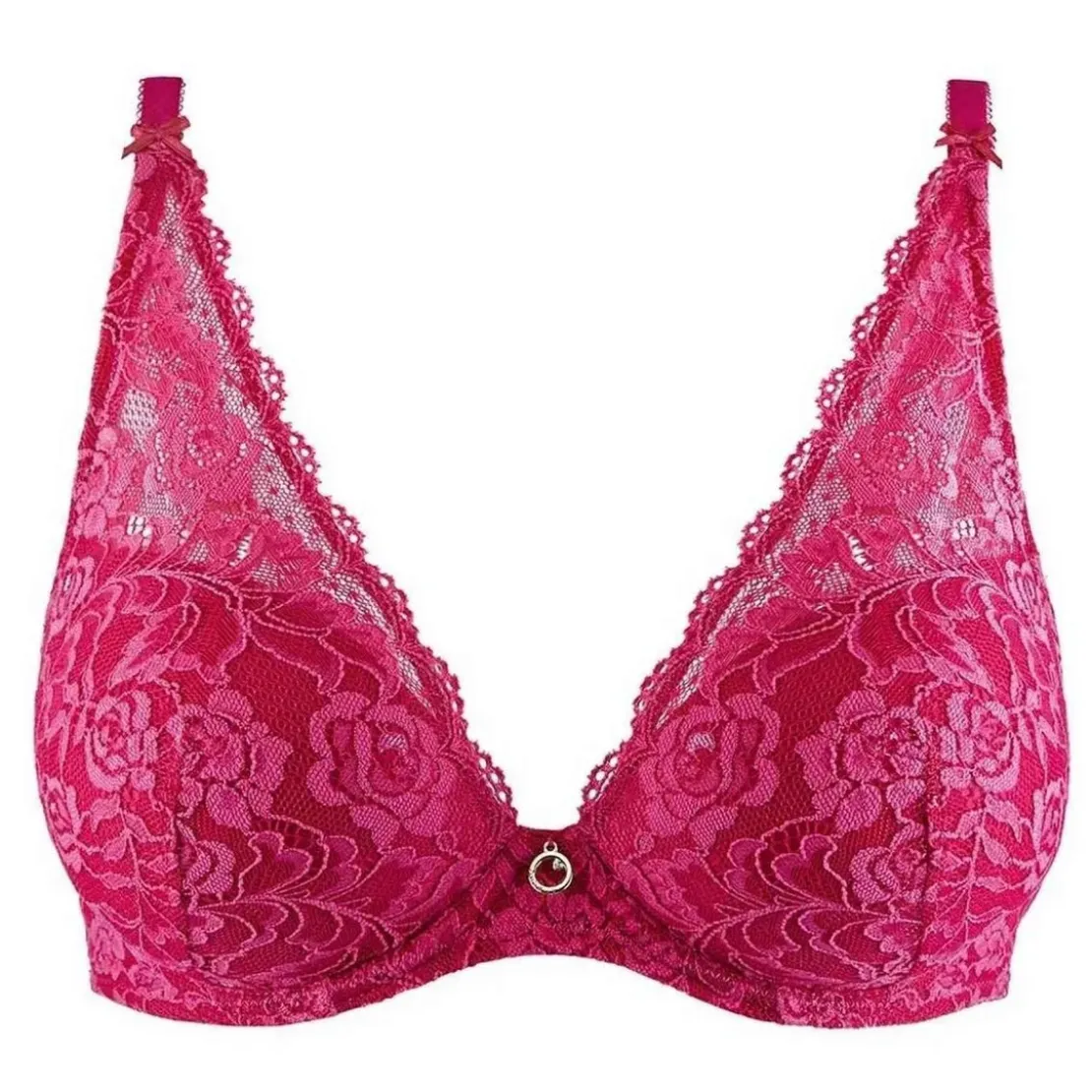 AubadeSoutien-gorge plongeant armatures en dentelle Rose - ROSESSENCE