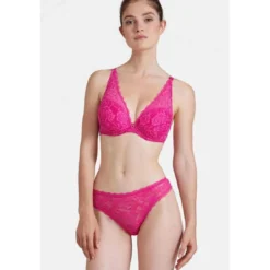 AubadeSoutien-gorge plongeant armatures en dentelle Rose - ROSESSENCE
