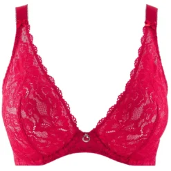 AubadeSoutien-gorge plongeant armatures rouge en dentelle- Rosessence