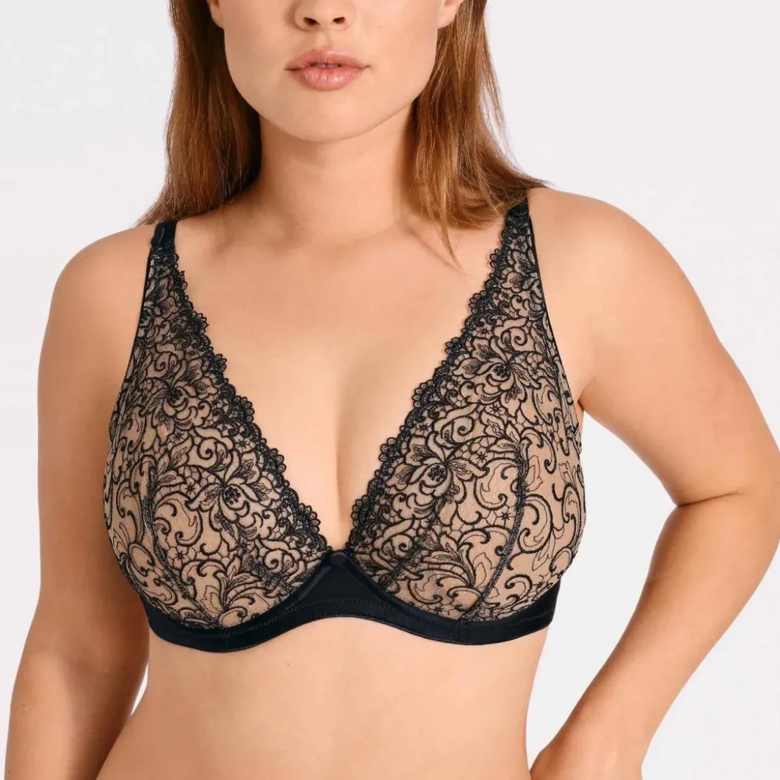 AubadeSoutien-gorge plongeant armatures - Noir- MISS KARL