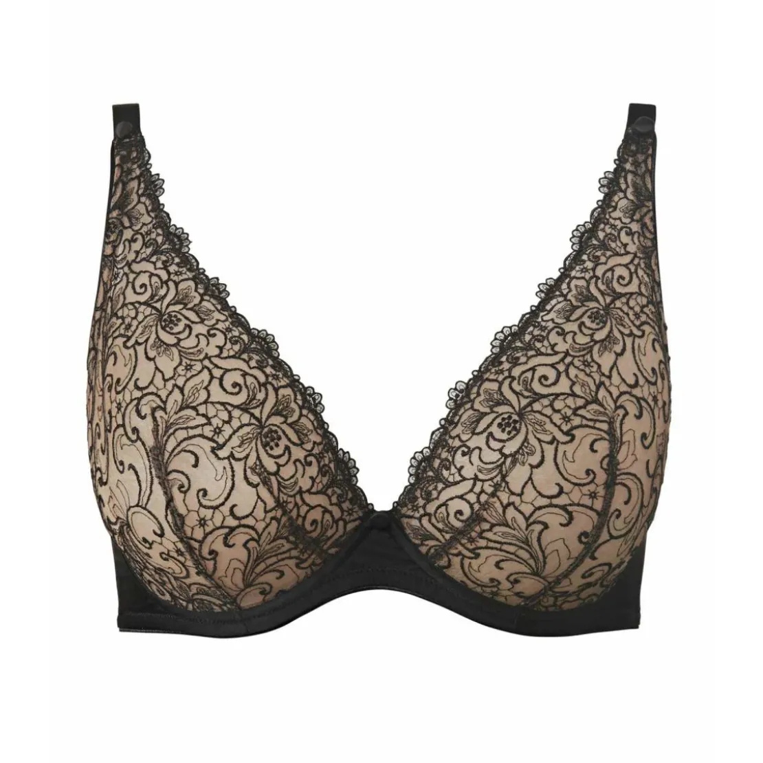 AubadeSoutien-gorge plongeant armatures - Noir- MISS KARL