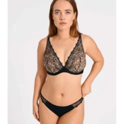 AubadeSoutien-gorge plongeant armatures - Noir- MISS KARL