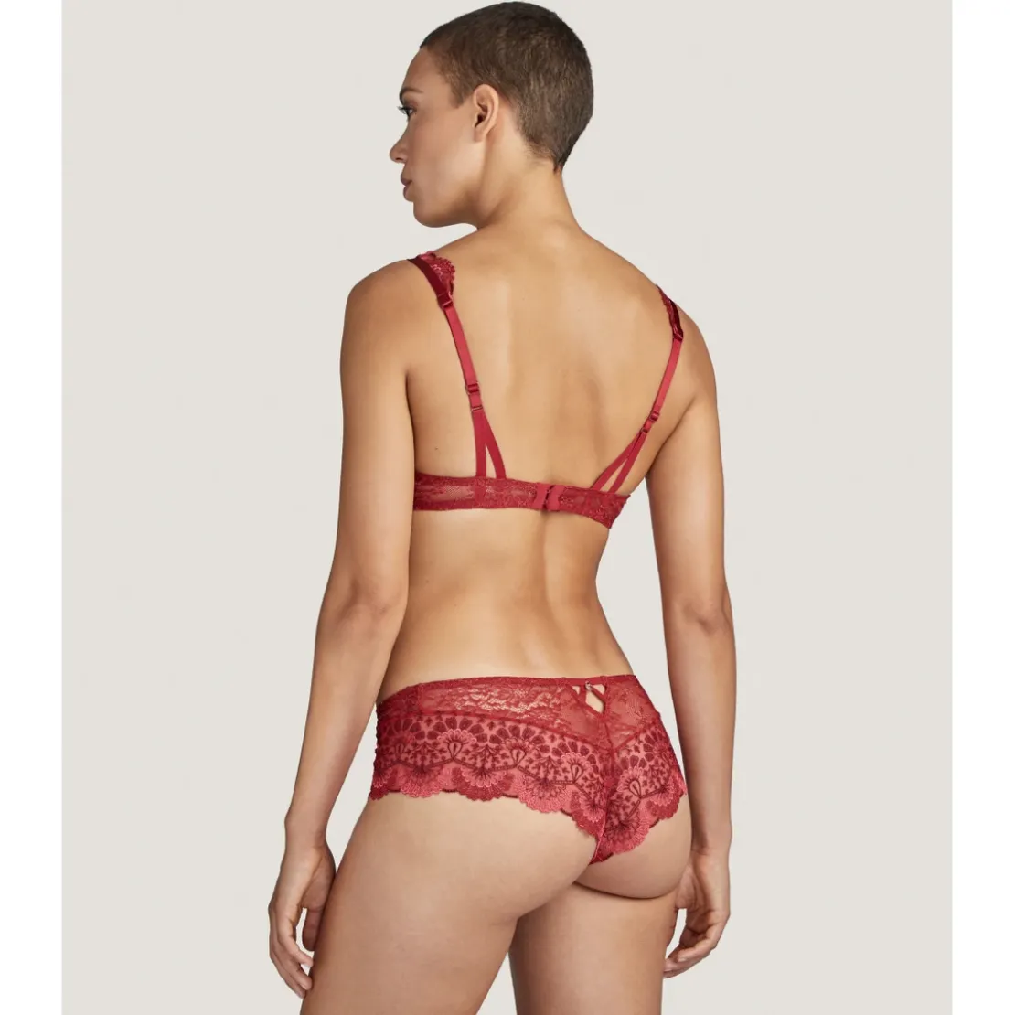 AubadeSoutien-gorge plongeant armatures - Rouge- ART OF INK