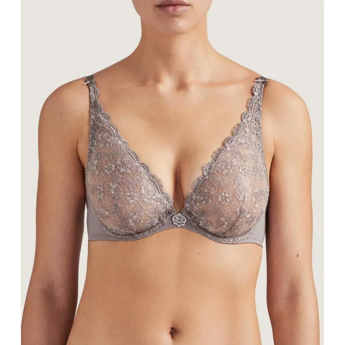 AubadeSoutien-gorge plongeant armatures violet- SECRET DE CHARME