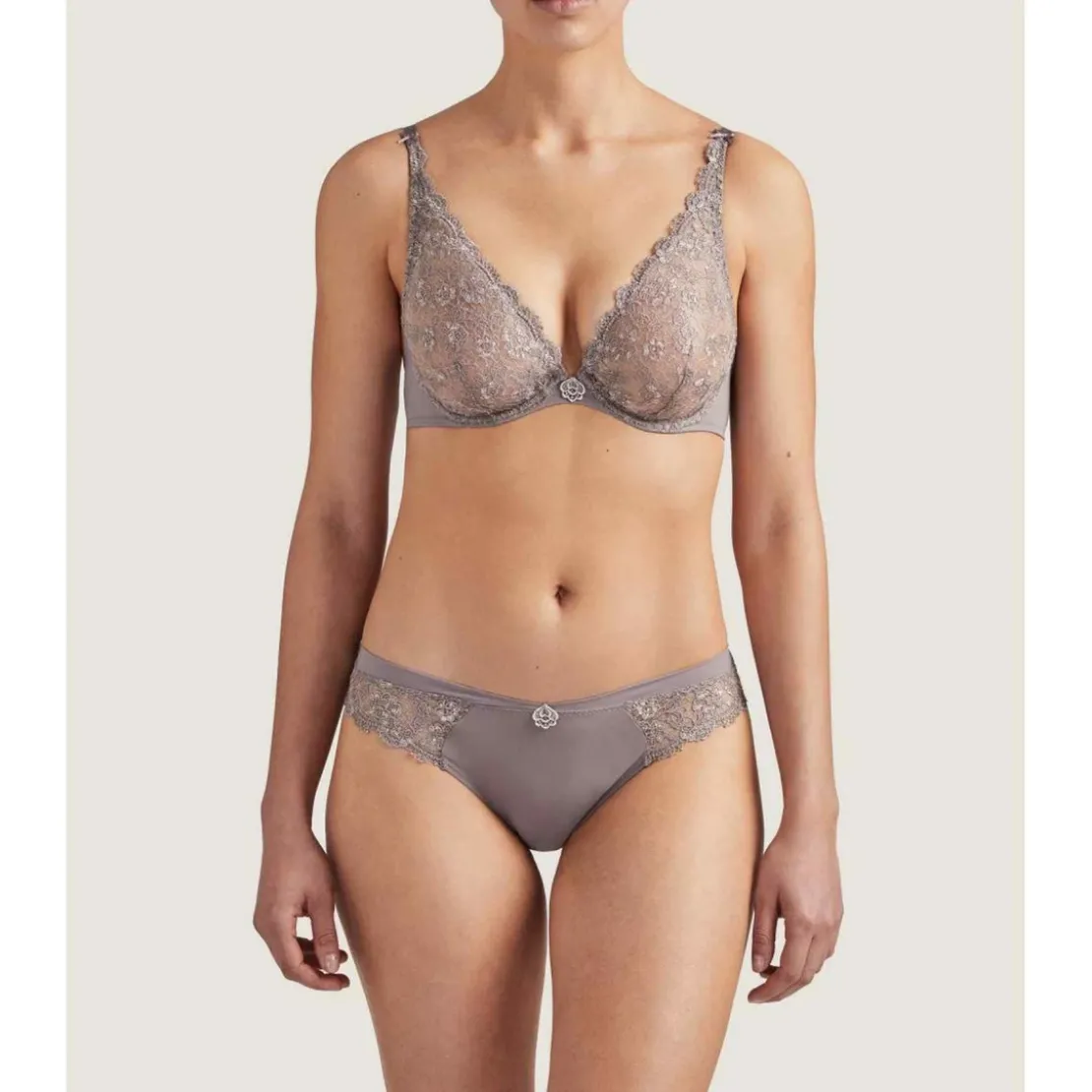 AubadeSoutien-gorge plongeant armatures violet- SECRET DE CHARME