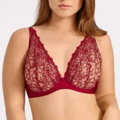 AubadeSoutien-gorge plongeant armatures - Rouge- MISS KARL