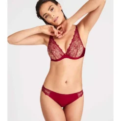 AubadeSoutien-gorge plongeant armatures - Rouge- MISS KARL
