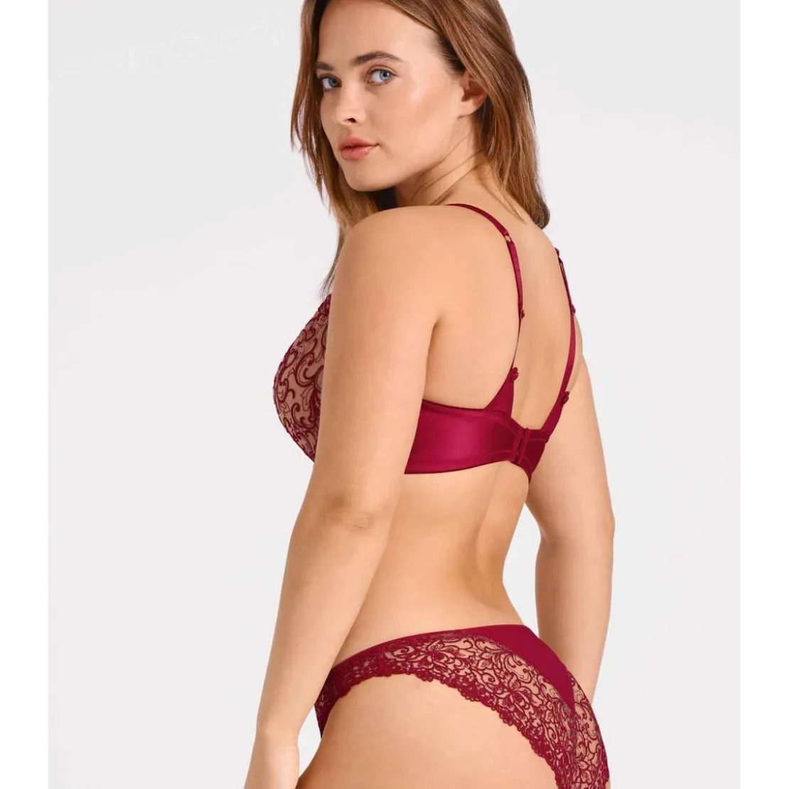 AubadeSoutien-gorge plongeant armatures - Rouge- MISS KARL