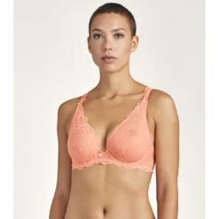 AubadeSoutien-gorge plongeant armatures en dentelle orange - DANSE DES SENS