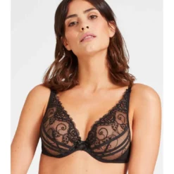 AubadeSoutien-gorge Plongeant Foulard Armatures Aubade noir- A LA FOLIE