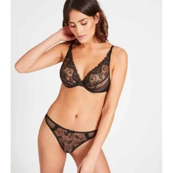 AubadeSoutien-gorge Plongeant Foulard Armatures Aubade noir- A LA FOLIE