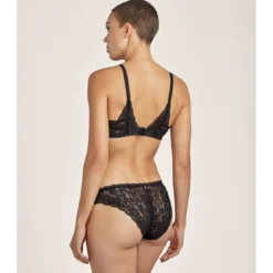 AubadeSoutien-gorge plongeant foulard armatures noir- ROSESSENCE