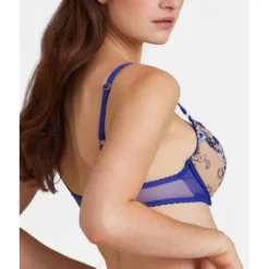 AubadeSoutien-gorge plongeant armatures Bleu Idylle A Giverny- IDYLLE A GIVERNY