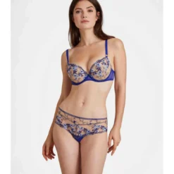 AubadeSoutien-gorge plongeant armatures Bleu Idylle A Giverny- IDYLLE A GIVERNY