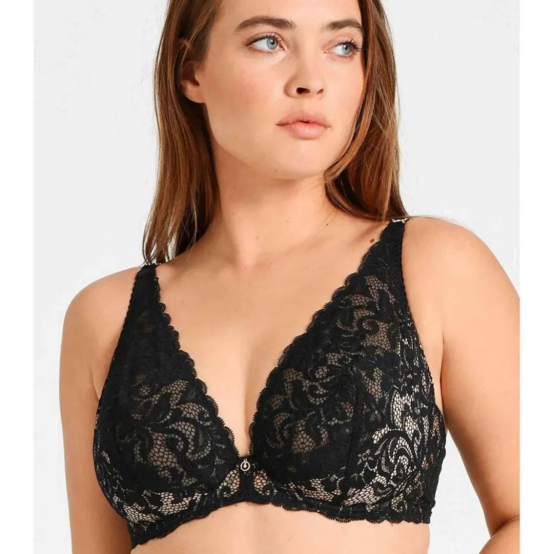 AubadeSoutien-gorge plongeant armatures - Noir en dentelle- MON BIJOU