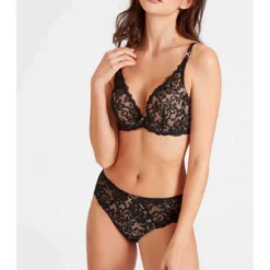 AubadeSoutien-gorge plongeant armatures - Noir en dentelle- MON BIJOU