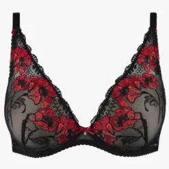 AubadeSoutien-gorge plongeant armatures Rouge- A FLEUR DE TOI
