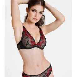 AubadeSoutien-gorge plongeant armatures Rouge- A FLEUR DE TOI