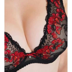 AubadeSoutien-gorge plongeant armatures Rouge- A FLEUR DE TOI