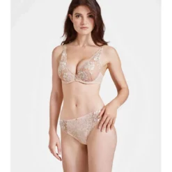AubadeSoutien-gorge plongeant armatures Beige- MELODIE D'ETE