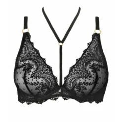 AubadeSoutien-gorge Plongeant Armatures avec broderie chic noir - ECRIN NOIR
