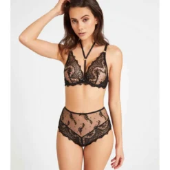 AubadeSoutien-gorge Plongeant Armatures avec broderie chic noir - ECRIN NOIR