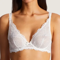 AubadeSoutien-gorge plongeant armatures blanc en dentelle- Danse des Sens