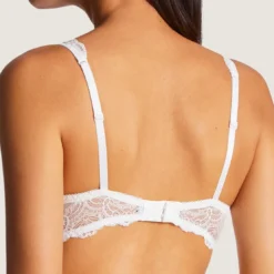 AubadeSoutien-gorge plongeant armatures blanc en dentelle- Danse des Sens