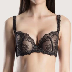 AubadeSoutien-gorge plongeant coques armatures noir- Danse des Sens