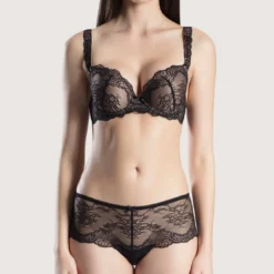 AubadeSoutien-gorge plongeant coques armatures noir- Danse des Sens