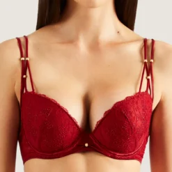 AubadeSoutien-gorge push-up armatures rouge- La Belle Etoile