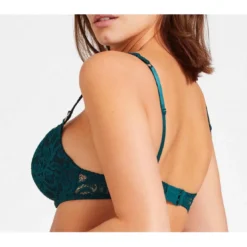 AubadeSoutien-gorge push-up plongeant armatures - Vert en dentelle- MON BIJOU