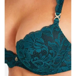 AubadeSoutien-gorge push-up plongeant armatures - Vert en dentelle- MON BIJOU