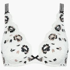 AubadeSoutien-gorge triangle plongeant armatures blanc- FIEVRE ANDALOUSE