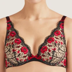 AubadeSoutien-gorge triangle plongeant armatures rouge- FIEVRE ANDALOUSE
