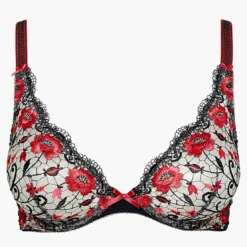 AubadeSoutien-gorge triangle plongeant armatures rouge- FIEVRE ANDALOUSE