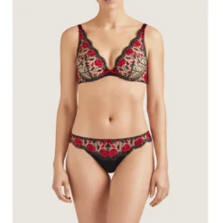 AubadeSoutien-gorge triangle plongeant armatures rouge- FIEVRE ANDALOUSE